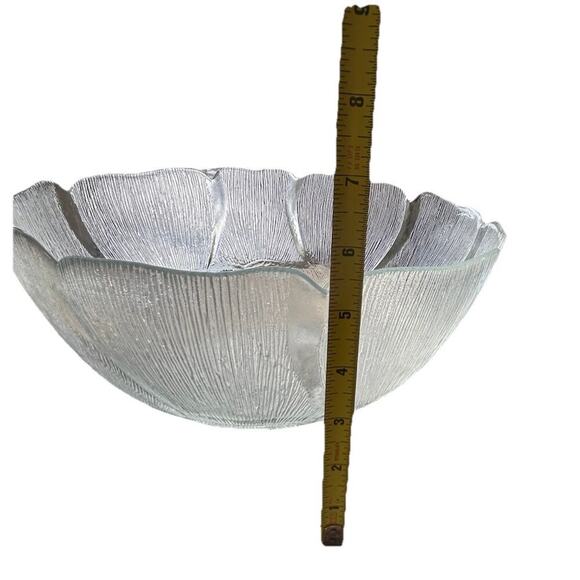 Arcoroc Fleur Extra Large Bowl 12" W France Vintage Deep Glass Punch Bowl - Picture 5 of 14